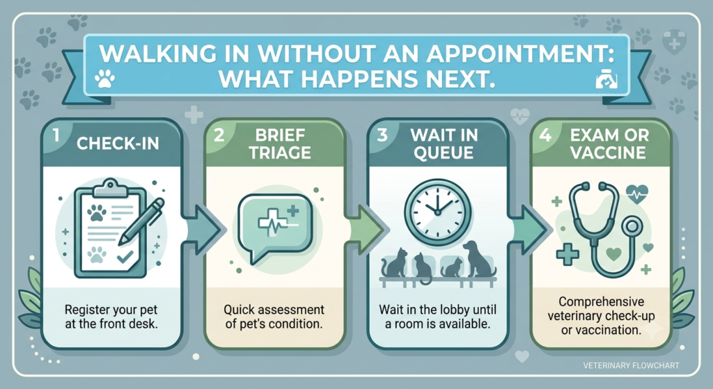 Walk-In Vet Clinic Near Me: How Walk-In Visits Actually Work in Sacramento