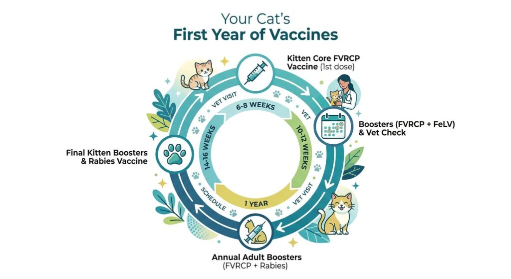 Cat & Kitten Vaccinations in Sacramento: FVRCP, Rabies, FeLV & the Schedule Every Cat Owner Needs